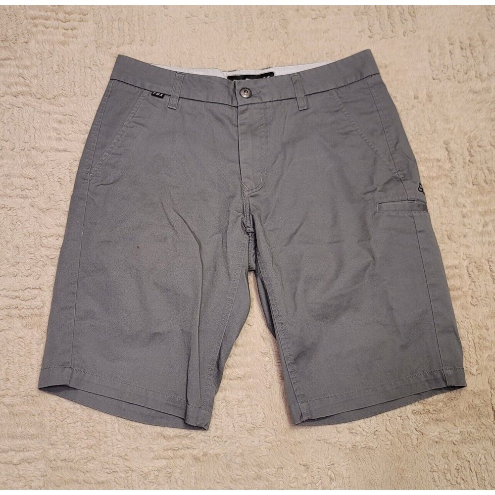 FOX RACING Mens Size 30 Shorts GRAY Chino Casual Skateboarding Riding